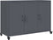 vidaXL - Dressoir - 100,5x39x72 - cm - staal - antracietkleurig