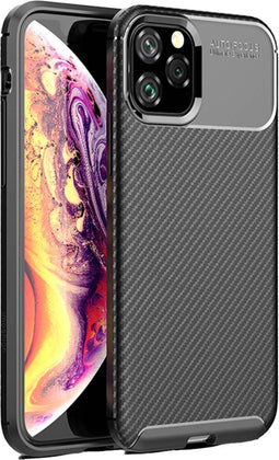 iMoshion Hoesje Geschikt voor iPhone 11 Pro Hoesje Siliconen - iMoshion Carbon Softcase Backcover - Zwart
