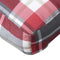 vidaXL - Palletkussen - 50x50x12 - cm - stof - ruitpatroon - rood
