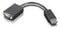 Lenovo - DisplayPort naar VGA Monitor Adapter - 0.20 m - Zwart