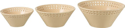 J-Line kom - keramiek - perzik - small/medium/large - 3 stuks