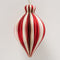 Papieren kerstboomhanger - wit - rood - 12,5 cm - Boltze