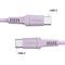 imoshion Kabel - USB C naar USB C Kabel - 1 meter - Snellader 60W - USB-C Oplader Kabel - Geschikt voor o.a. Apple iPhone 15/16 en Samsung - Lila