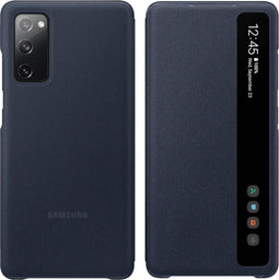 Samsung Galaxy S20 FE - Clear View Hoesje - Antibacterieel - Blauw