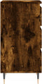 vidaXL - Dressoir - 40x35x70 - cm - bewerkt - hout - gerookt - eikenkleurig