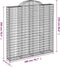 vidaXL - Schanskorven - 9 - st - gewelfd - 200x30x200/220 - cm - ijzer
