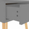 vidaXL - Nachtkastje - 40x40x56 - cm - bewerkt - hout - grijs