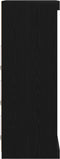 vidaXL - Dressoir - met - LED-verlichting - Zwart - Eiken - 60,5x37x100 - cm