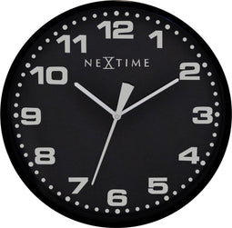 Nextime wandklok Dash - Kleur - Zwart