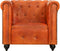 vidaXL Fauteuil Chesterfield-stijl echt leer tan