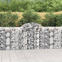 vidaXL - Schanskorven - 11 - st - gewelfd - 200x50x100/120 - cm - ijzer