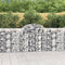 vidaXL - Schanskorven - 11 - st - gewelfd - 200x50x100/120 - cm - ijzer