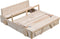 Houten Zandbak auto blank | SwingKing | Met 2 Bankjes en Deksel | FSC Hout