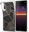 iMoshion Hoesje Geschikt voor Sony Xperia 10 II Hoesje Siliconen - iMoshion Design hoesje - Zwart / Meerkleurig / Goud / Black Graphic