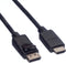 VALUE DisplayPort kabel DP - HDTV, M/M, zwart, 1,5 m