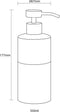 Sealskin Doppio - Zeepdispenser 325 ml - Handgeschilderd keramiek - Grijs