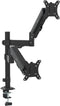 Maclean MC-136 - Monitorhouder voor 2 monitoren - 17-32 inch - tot 10kg - Gasveren - Zwart