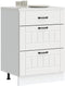 vidaXL - Keuken - onderkast - Lucca - bewerkt - hout - wit