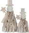J-Line figuur + Ster Winter - hout - wit - large