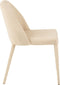 J-Line stoel Charlotte - textiel/metaal - beige - 2 stuks