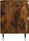 vidaXL - Nachtkastje - 40x35x50 - cm - bewerkt - hout - gerookt - eikenkleurig