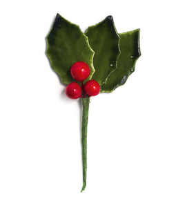 Kersttakje - 3 blaadjes 3 besjes - groot - PP - 150 stuks