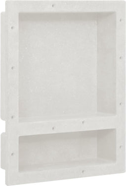 vidaXL - Douchenis - met - 2 - vakken - 41x51x10 - cm - matwit