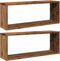 vidaXL - Wandschappen - kubus - 2 - st - 60x15x23 - cm - bewerkt - hout - oud - houtkleur