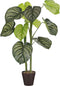 Mica Decorations Caladium - Kunstplant in Bloempot - H100 x Ø50 cm - Lichtgroen