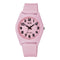 Q&Q V13A-006VY - Horloge - Polshorloge - Analoog - Unisex - Plastic band - Rond - Kunststof - Cijfers - Roze