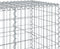 vidaXL - Schanskorf - 400x100x100 - cm - gegalvaniseerd - ijzer - zilverkleurig