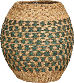 Mica Decorations Billy - Plantenmand - H52 x Ø47 cm - Zeegras - Groen