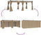 vidaXL - Prieel - met - gordijnen - 6x3 - m - staal - taupe