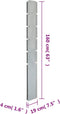 vidaXL - Schanskorfpaal - 160 - cm - gegalvaniseerd - staal - zilverkleurig