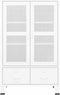 vidaXL - Opbergkast - industrieel - 70x40x115 - cm - metaal - wit