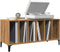 vidaXL - Platenkast - 100x38x48 - cm - bewerkt - hout - artisanaal - eikenkleur