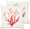 CORALIUM - Sierkussen set van 2 - Wit- 45 x 45 cm - Katoen
