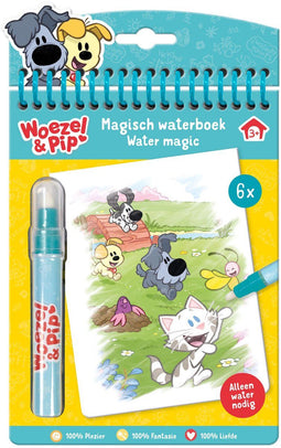 Woezel & Pip water kleurboekje - herbruikbaar magisch kleurboek - 6 pagina's - vanaf 3 jaar