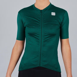 Sportful Flare W - Fietsshirt Dames - Diagonale microperforaties - Groen - Maat XXL