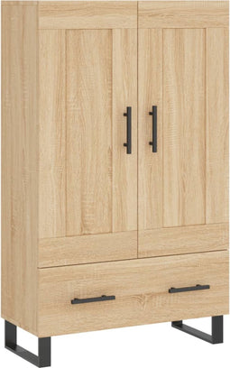 vidaXL - Hoge - kast - 69,5x31x115 - cm - bewerkt - hout - sonoma - eikenkleurig