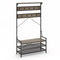 Coast Kapstok - 4-in-1 Garderoberek met 11 Haken en Schoenenrek - Grijs - 102 x 40 x 184 cm