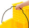 Dweilemmer met wringer en wielen 36 L polypropeen geel