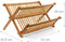 Secret de Gourmet Afdruiprek - 2-laags - bruin - 42 x 33 cm - bamboe hout - afwasrek - afwassen