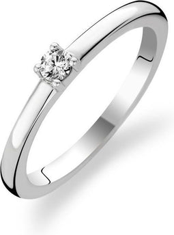 TI SENTO Milano Ring 1871ZI - Aanschuifring - Gerhodineerd Sterling Zilver - Maat 16,5 mm