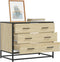 vidaXL - Ladekast - 70x41x56 - cm - bewerkt - hout - sonoma - eikenkleurig