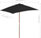 vidaXL - Parasol - met - houten - paal - 150x200 - cm - zandkleurig