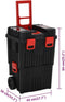 vidaXL - Gereedschapstrolley - polypropeen - zwart - en - rood