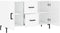 vidaXL - Dressoir - 100x36x60 - cm - bewerkt - hout - hoogglans - wit