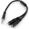 StarTech MUYHSMFF - 3,5mm Jack (v) naar 2x 3,5mm Jack (m) Adapterkabel - CTIA - 0,2 meter - Zwart