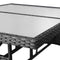 vidaXL - Tuintafel - 140x80x74 - cm - poly - rattan - zwart